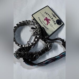 Idyllwind Silver and Brown/ Beaded Bracelet Set